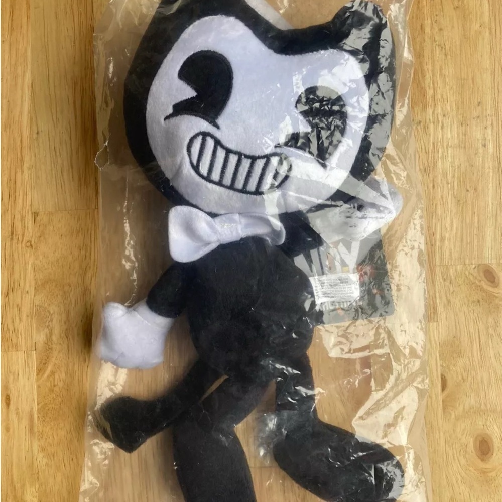 New Black and white Bendy Plush 11”